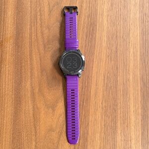 Garmin Fenix 7 Solar Sapphire with Purple Silicone Band